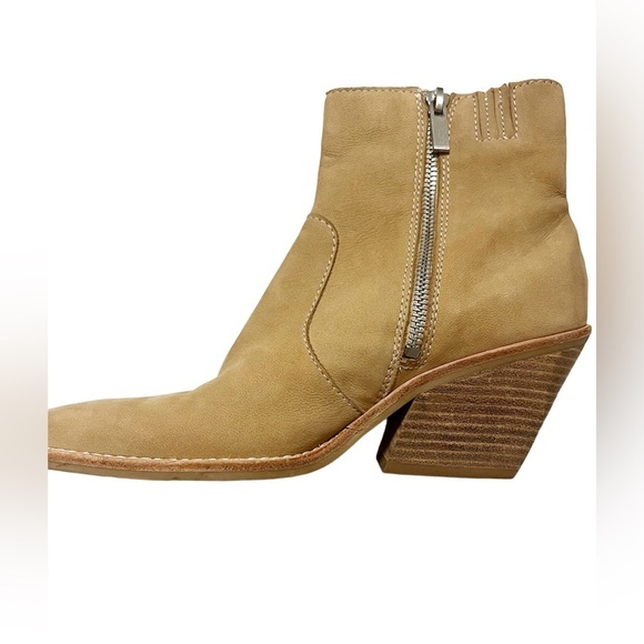 Dolce Vita Volli Suede Pointed Toe Bootie Boot Tan Western Womens Size 6 - Picture 5 of 7
